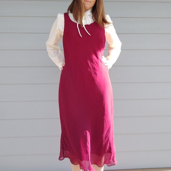 Signature Dresses & Skirts - Red Silk Dress